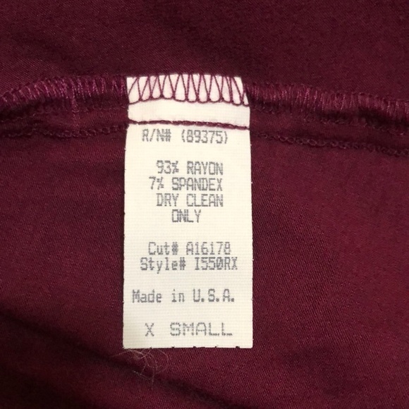 SKY Low-cut V-neck Long Sleeve Maxi Dress Burgundy Size XS - Picture 9 of 9